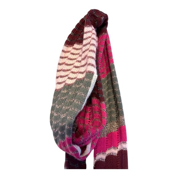 Lot of 2 Knit Scarves – Multicolor Chevron Stripes – a.n.a & Unbranded - Picture 4 of 7